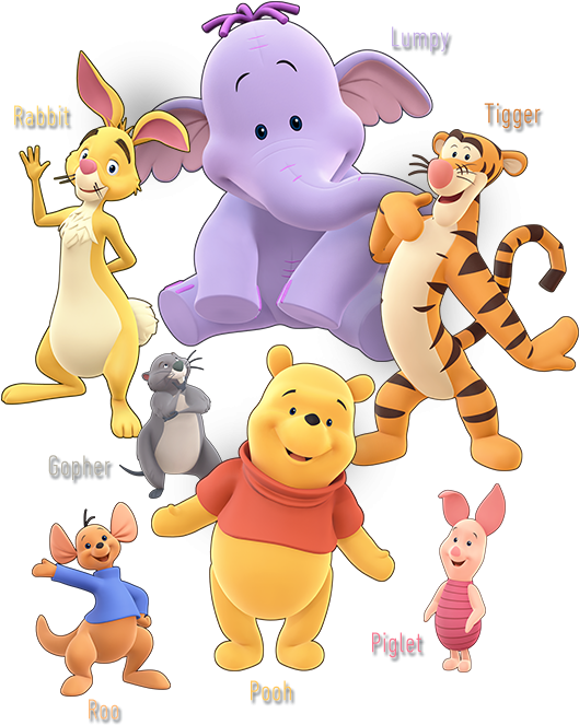 Characters-1 - Kingdom Hearts Iii Winnie The Pooh (650x678), Png Download