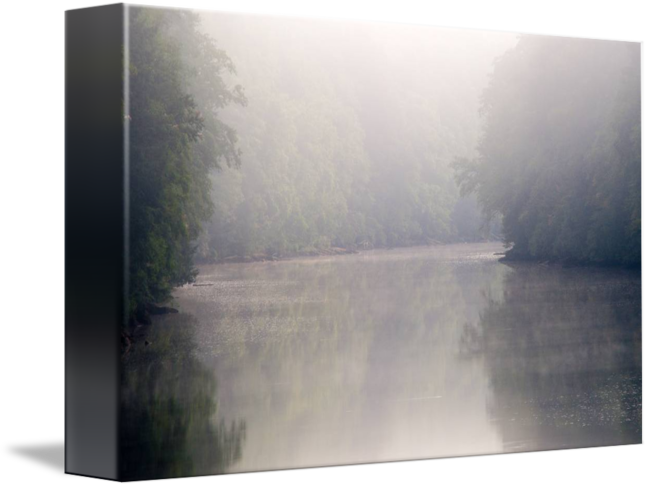"clarion River Green And Fog" By Stephen Sepan, Leeper - Reflection (650x487), Png Download
