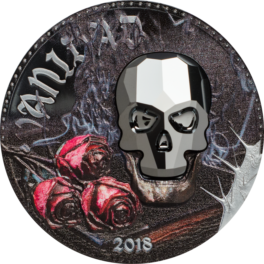 Equatorial Guinea 2018 Crystal Skull - Coin (910x910), Png Download