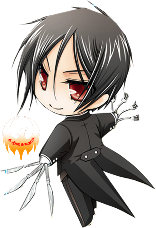 Chibi Sebastian By El Fenix Inmortal Black Butler Sebastian, - Kuroshitsuji Chibi Sebastian (500x729), Png Download