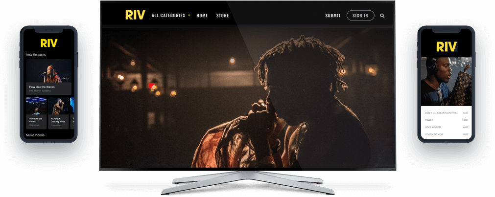 Easily Launch Your Ott Video Apps On Mobile And Tv - Led-backlit Lcd Display (1011x403), Png Download