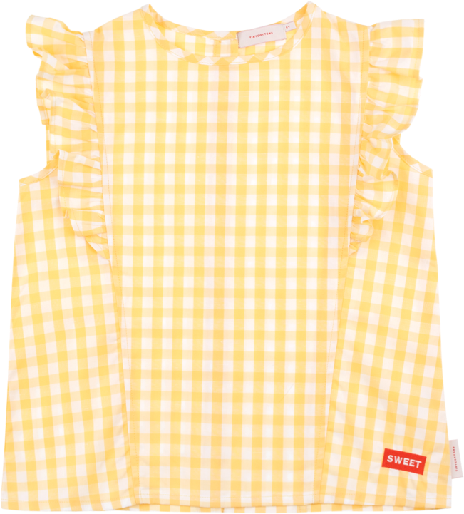 Tiny Cottons Check Ruffles Blouse - Pattern (960x720), Png Download