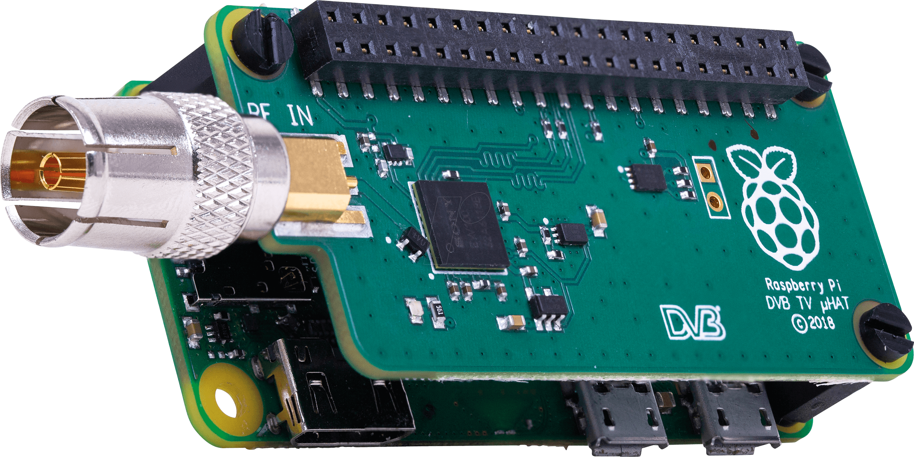 Tv Shield Dvb T2 For Raspberry Pi Raspberry Pi Raspberry - Raspberry Pi Tv Hat (2999x1500), Png Download