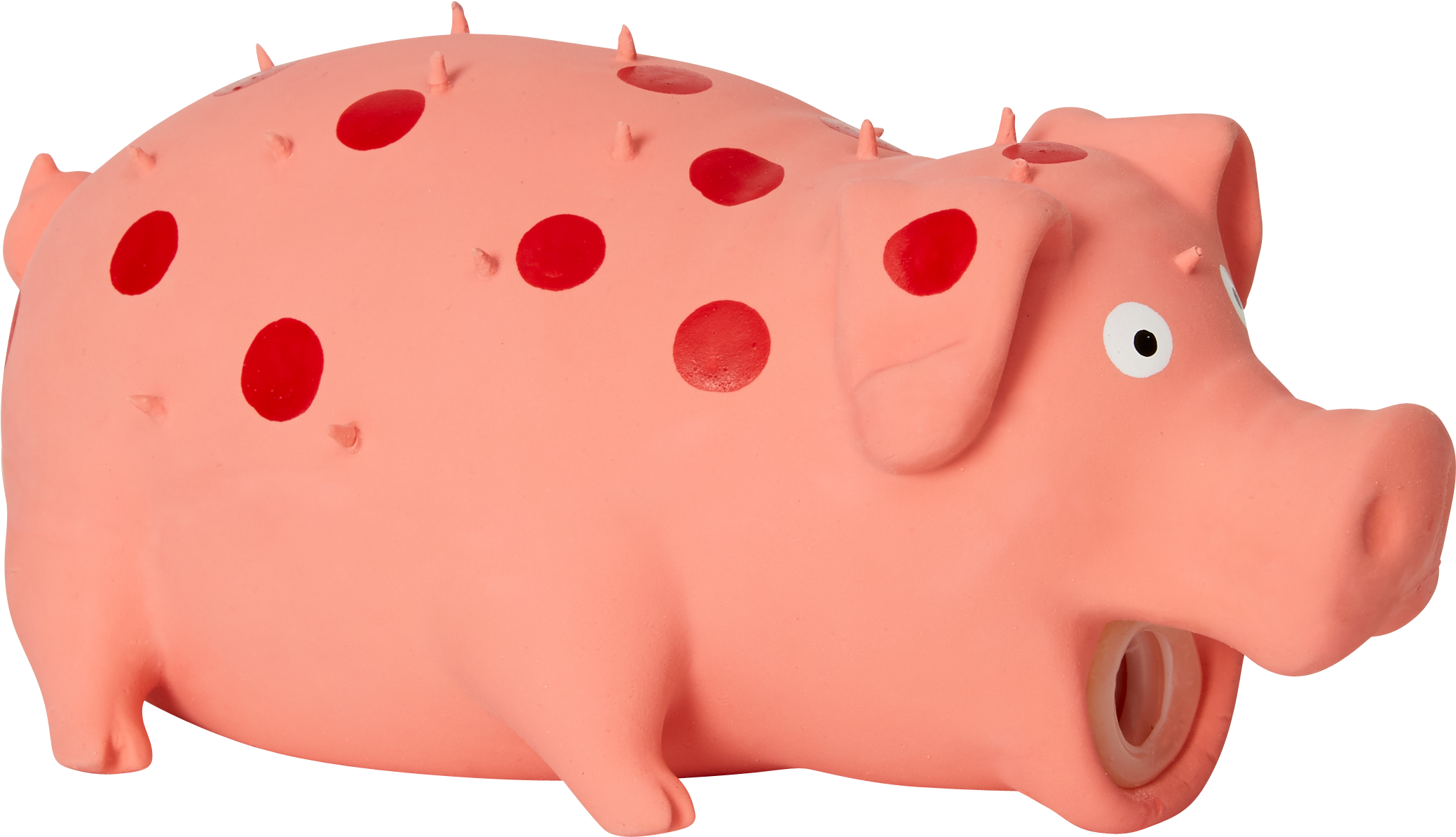 Bud'z Dog Toy Latex Spotted Pig Squeaker 8 Pink”” - Domestic Pig (3600x2400), Png Download