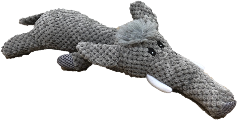Paisley Paws Plush Squeaky Elephant Dog Toy - Nile Crocodile (937x495), Png Download