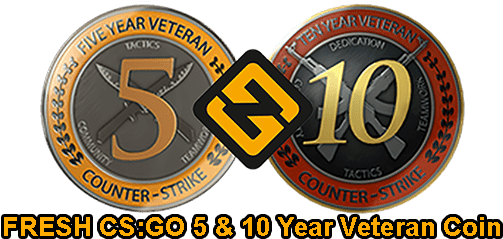Fresh Csgo 5 & 10 Year Veteran Coin Accounts - Good Life Recordings (600x600), Png Download