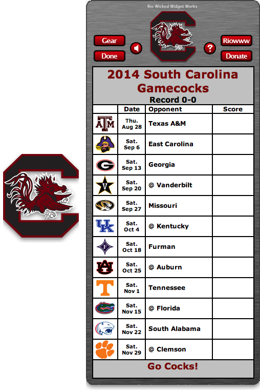 Free 2014 South Carolina Gamecocks Football Schedule - Ou Sooners Football Schedule 2018 (508x760), Png Download