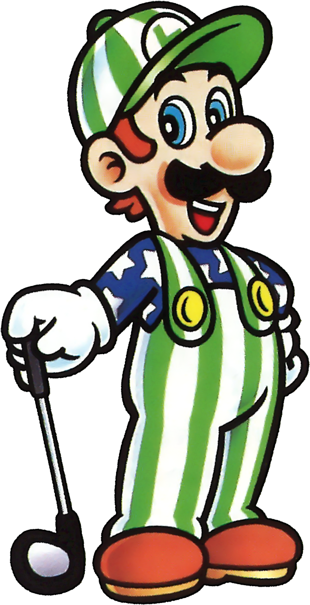 Super Smash Bros - Nes Open Tournament Golf Luigi (1080x1326), Png Download