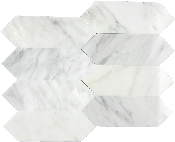 Picket 4"x12" Pearl White Honed - Construction Paper (640x521), Png Download