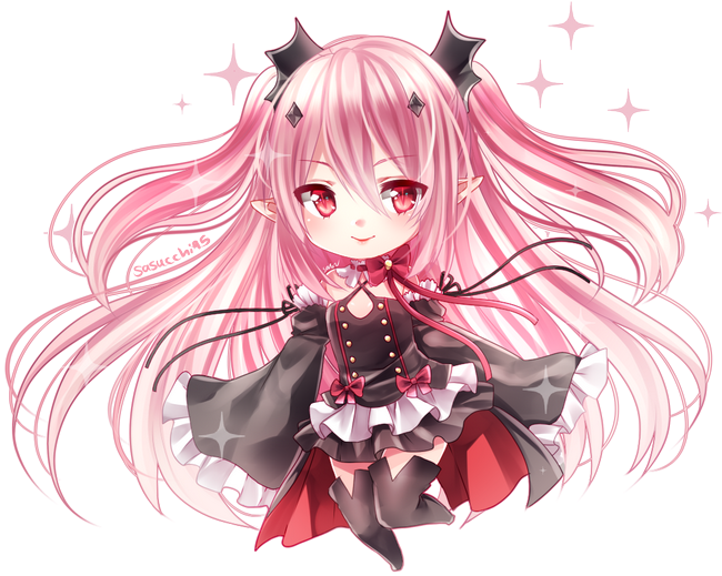 #anime, #anime Girls, #krul Tepes, #owari No Seraph - Owari No Seraph Krul Chibi (700x565), Png Download