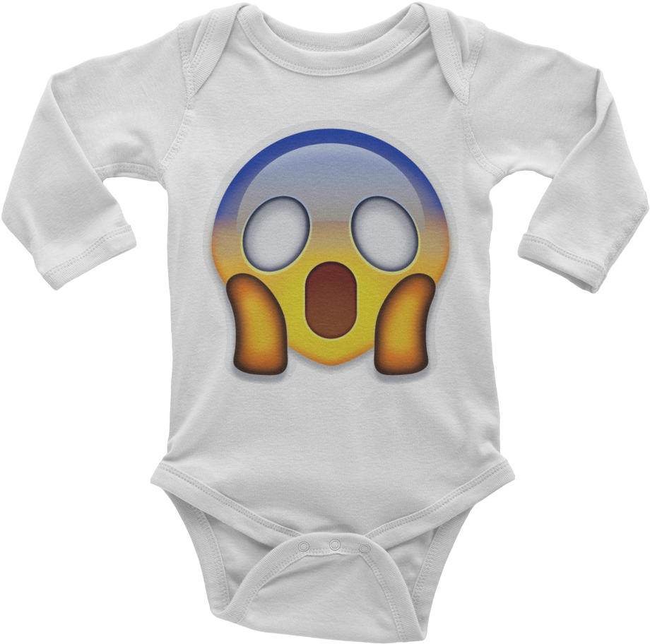 Emoji Baby Long Sleeve One Piece - Infant Bodysuit (1000x1000), Png Download