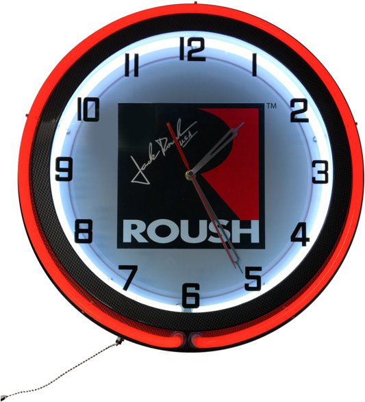 Jack Roush Signature Series Double Neon Clock - Green Bay Packers Wall Clock Plug (538x600), Png Download
