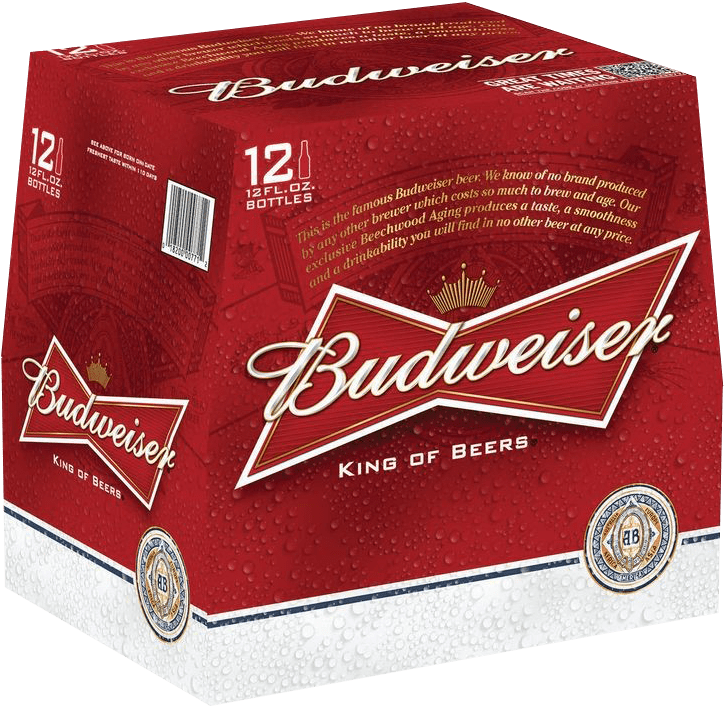Budweiser 2-12pk Cans Or Bottles - Budweiser 12 Pack 12 Oz Cans (727x727), Png Download