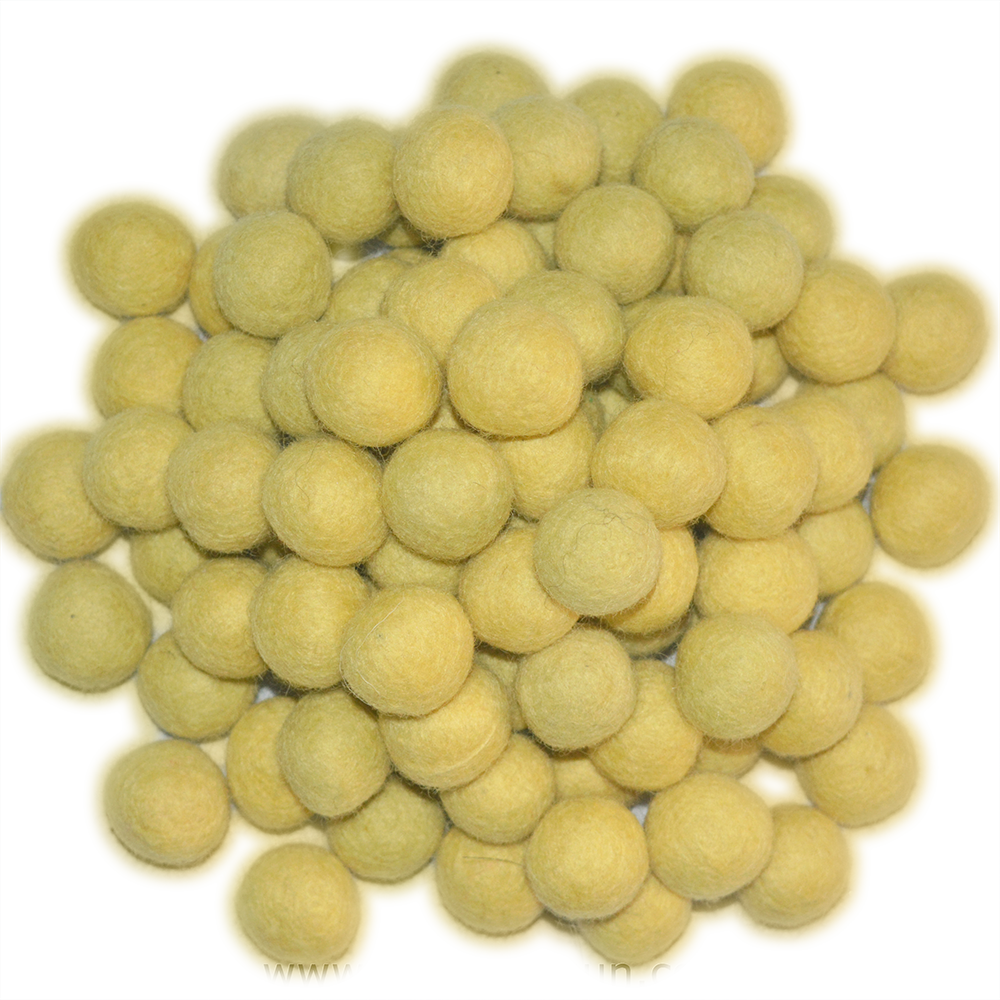 Beige Yellow Wool Felt Balls Nepal - Soft Tennis (1000x1000), Png Download