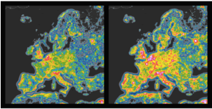 Courtesy Of Fabio Falchi - Light Pollution Increase Europe (300x200), Png Download
