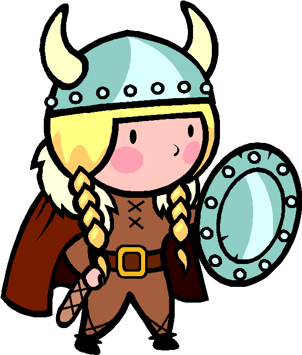 Viking Girl Clip Art (606x713), Png Download