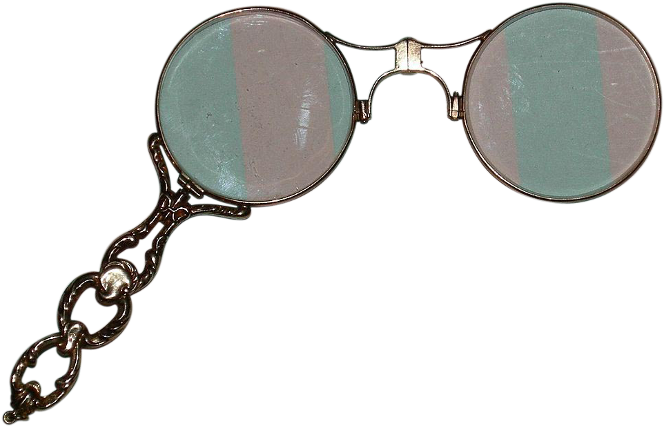 Picture Free Library Antique K Gold Lorgnette Yellow - Fancy Glasses Png (961x961), Png Download
