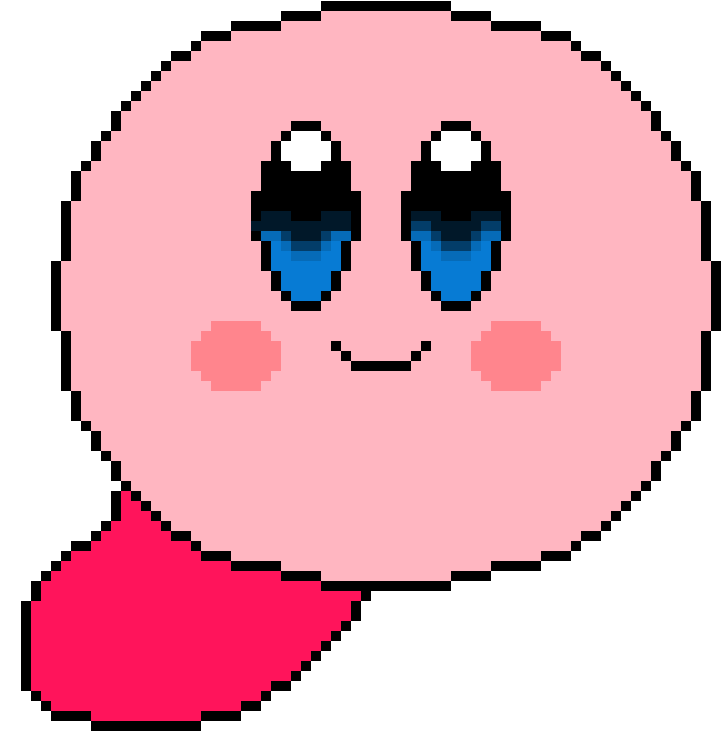 Kirby's Face - Pixel Art Head Base (920x780), Png Download