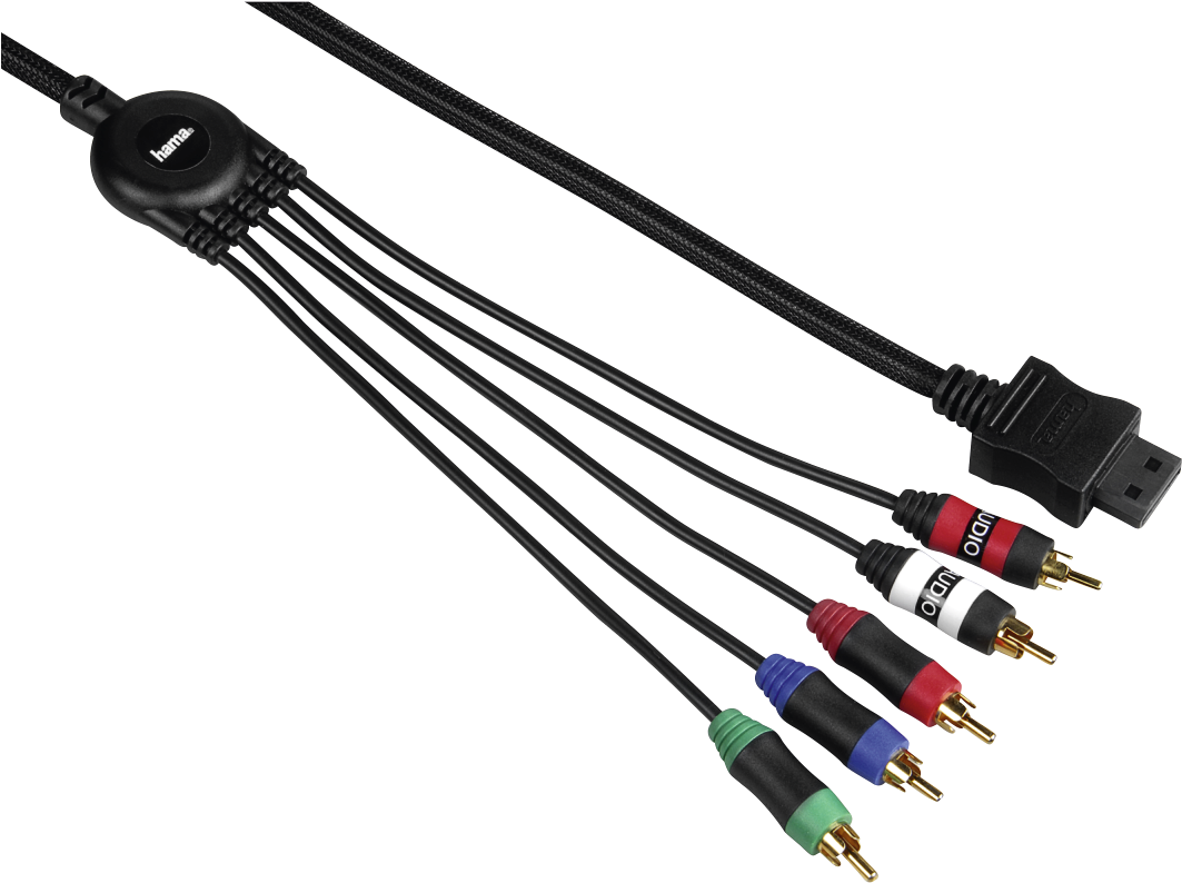 Component Hd Av Cable V2 For Nintendo Wiiu/wii, High - Storage Cable (1100x1100), Png Download