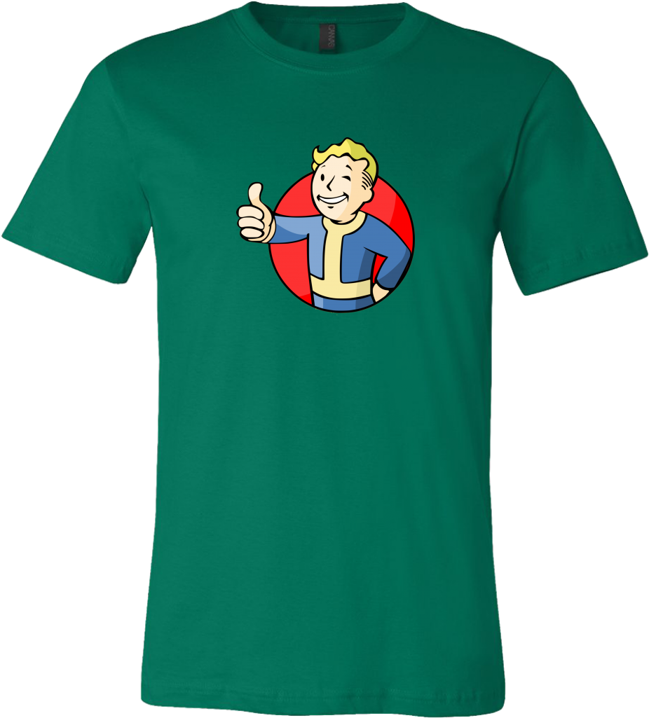 Fallout Vault Boy Thumbs Up Men's T-shirt - Royal Blue Couple T Shirt (1024x1024), Png Download