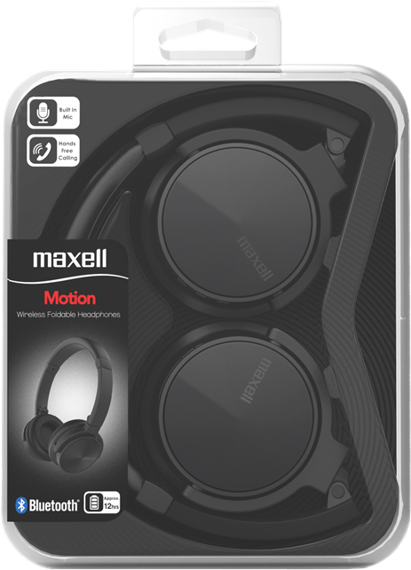 Headset Maxell Bt900 Bluetooth Motion Earphones [77661] - Hitachi Maxell (500x696), Png Download