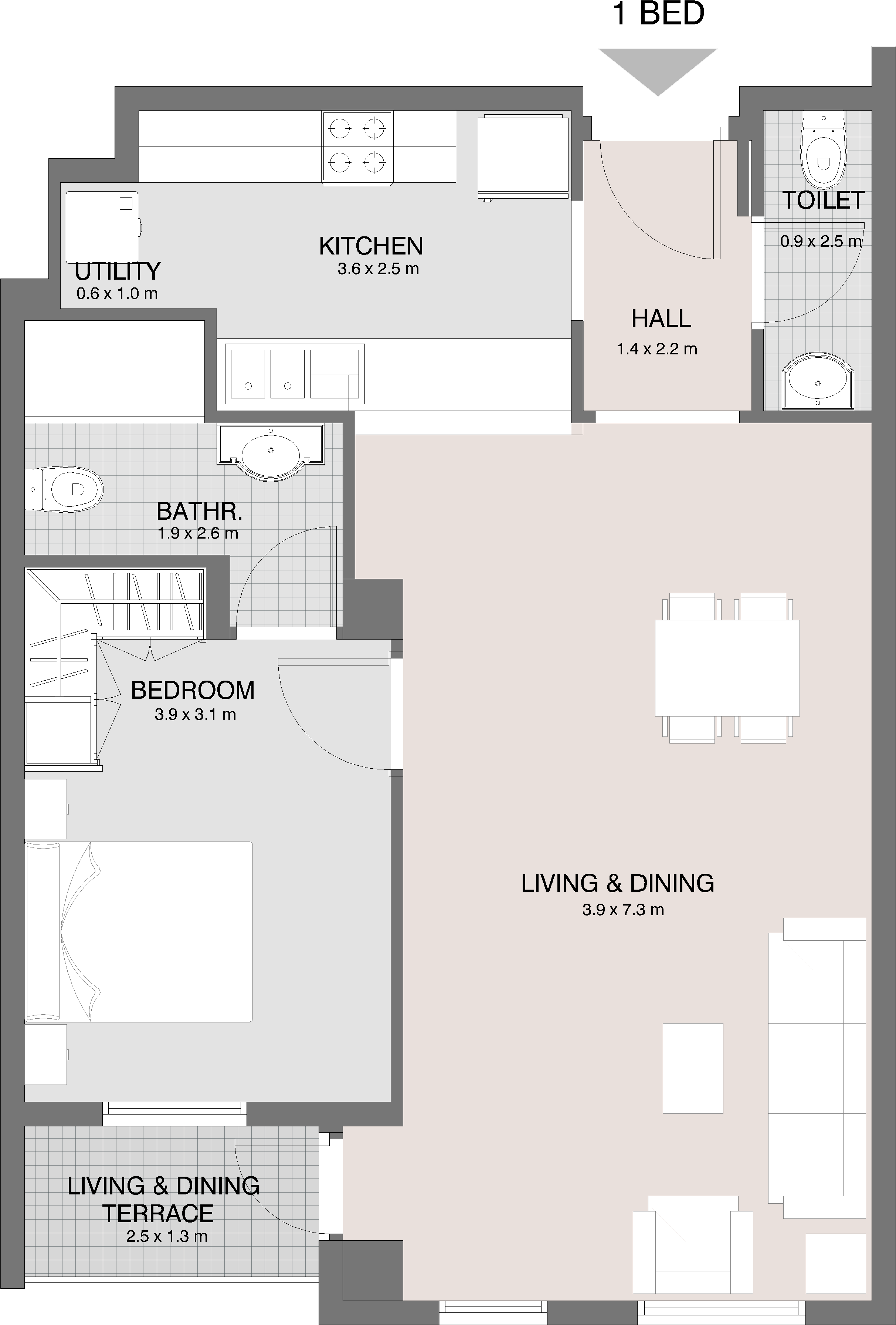 Rent Ghoroob Mirdif Apartments, Starting From Aed 43,245 - Floor Plan (5400x5400), Png Download