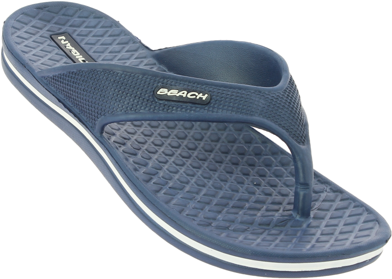 Madigan Men's Beach Slippers Yacht Blue - Flip-flops (800x1085), Png Download