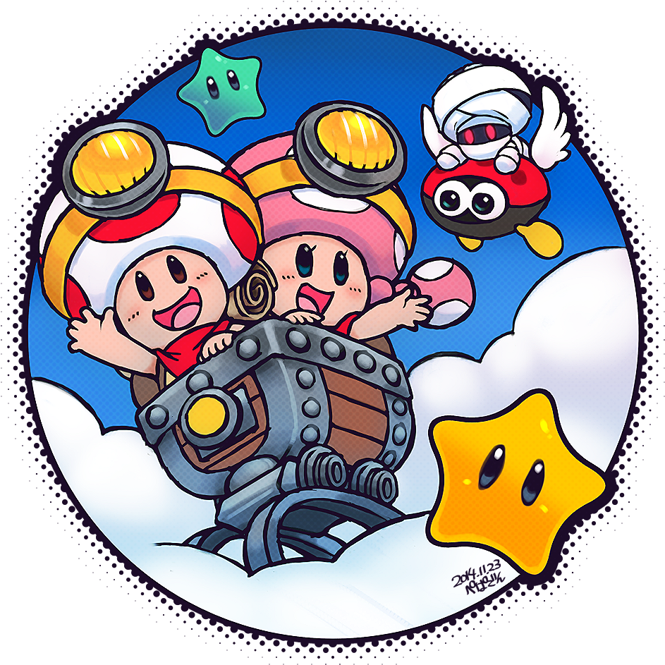 Captain Toad Toadette Smb - Cartoon (1000x1000), Png Download