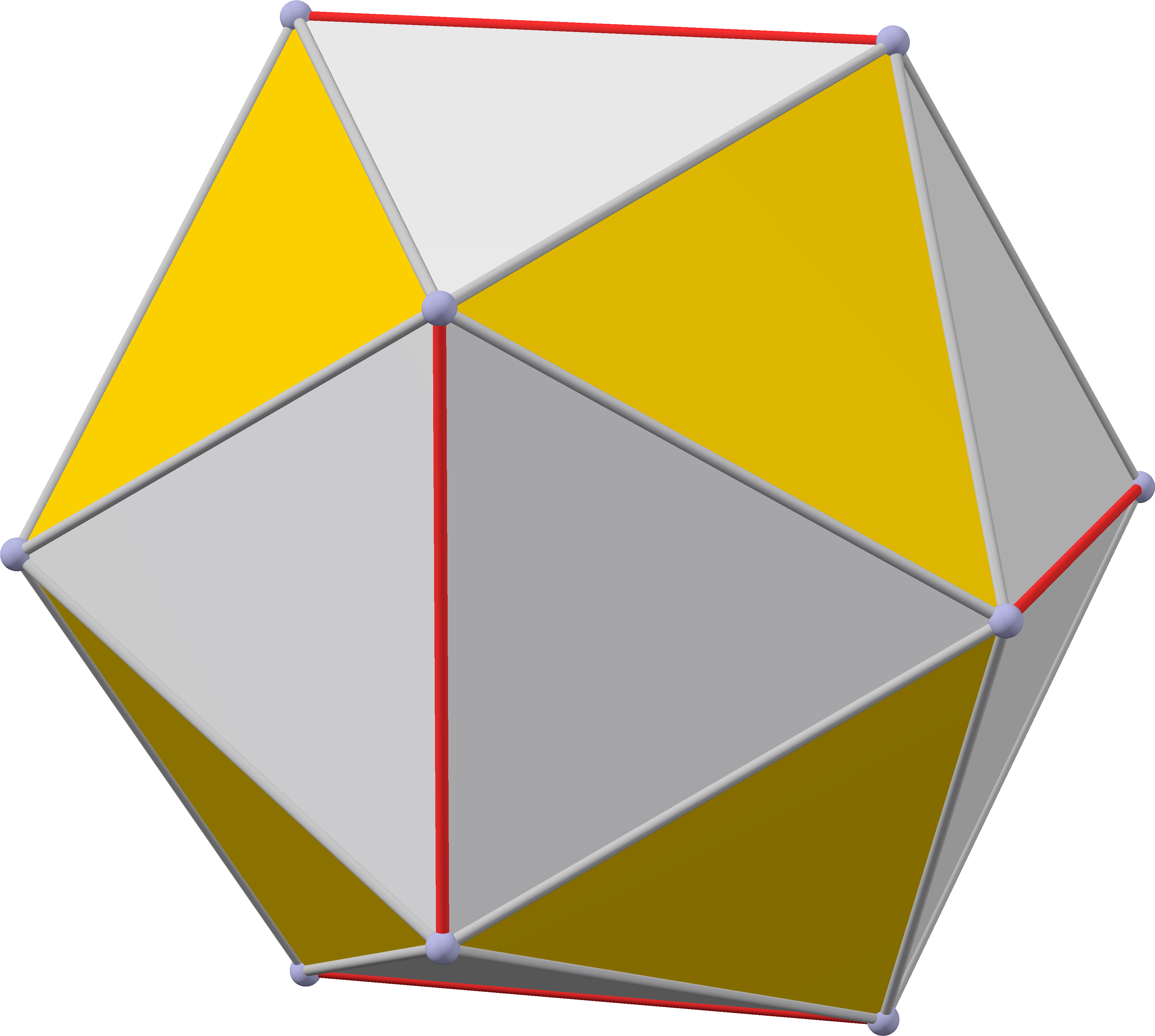 Polyhedron 20 Pyritohedral Max - Triangle (3926x3526), Png Download