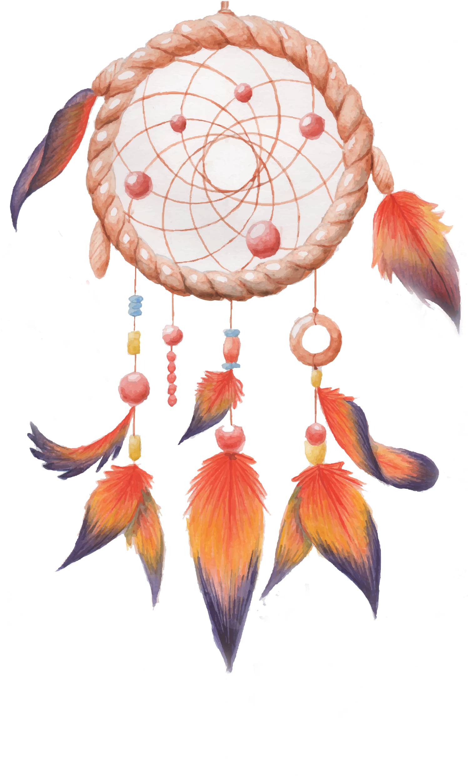 Dreamcatcher Watercolor Painting - Dreamcatcher (1500x2483), Png Download