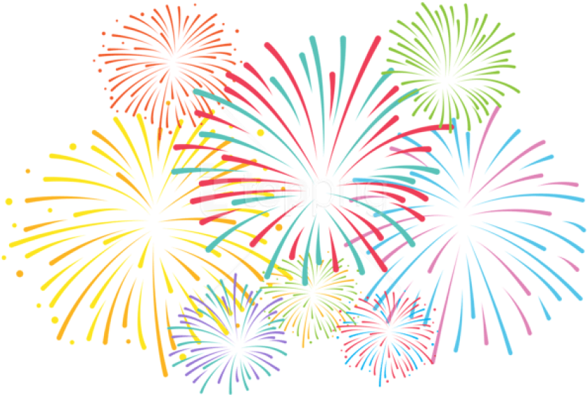 Free Png Fireworks Png Png - Clip Art Transparent Background Fireworks (850x570), Png Download