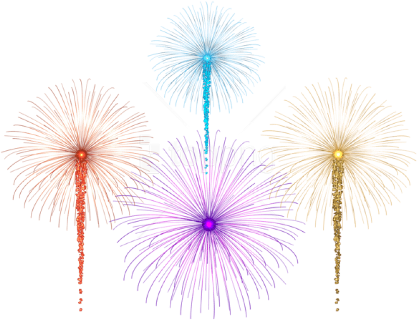 Free Png Fireworks For Dark S Png Png - Fireworks (850x649), Png Download