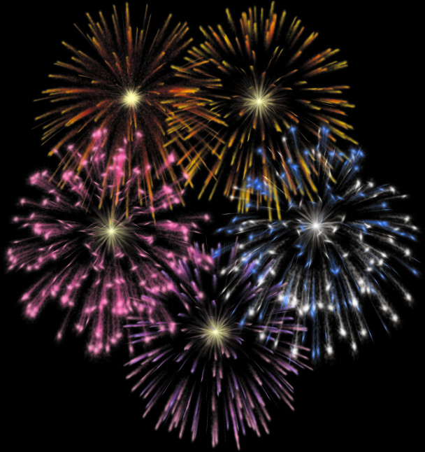 Firework Pngs - - Fireworks Clipart (608x646), Png Download