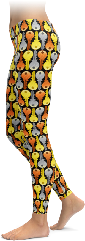 Tessellated House Keys Leggings - Leggings (740x896), Png Download