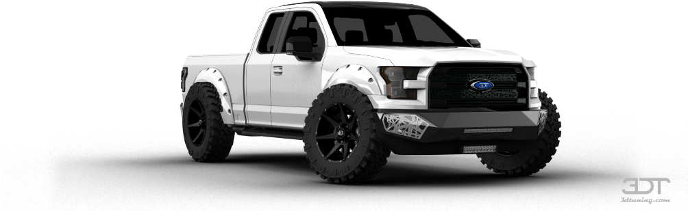 Ford F-150 Supercab Truck 2015 Tuning - White 2015 F150 Supercab (1004x373), Png Download