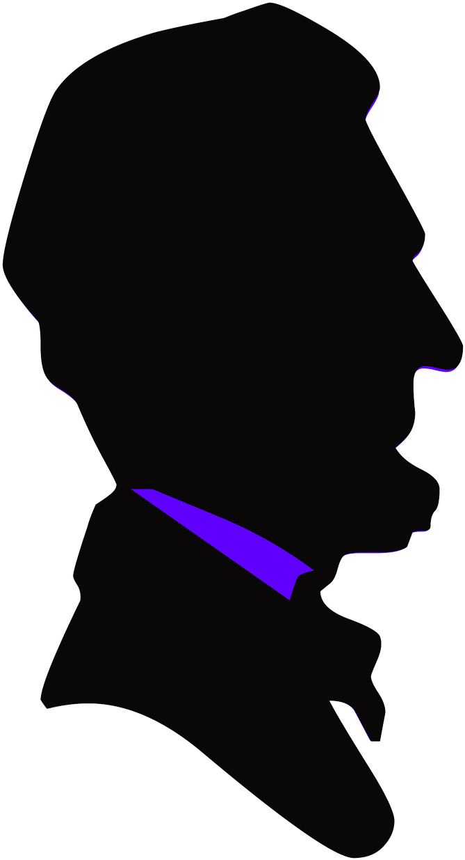 Abraham Lincoln Silhouette - Abraham Lincoln Silhouette Png (796x1280), Png Download