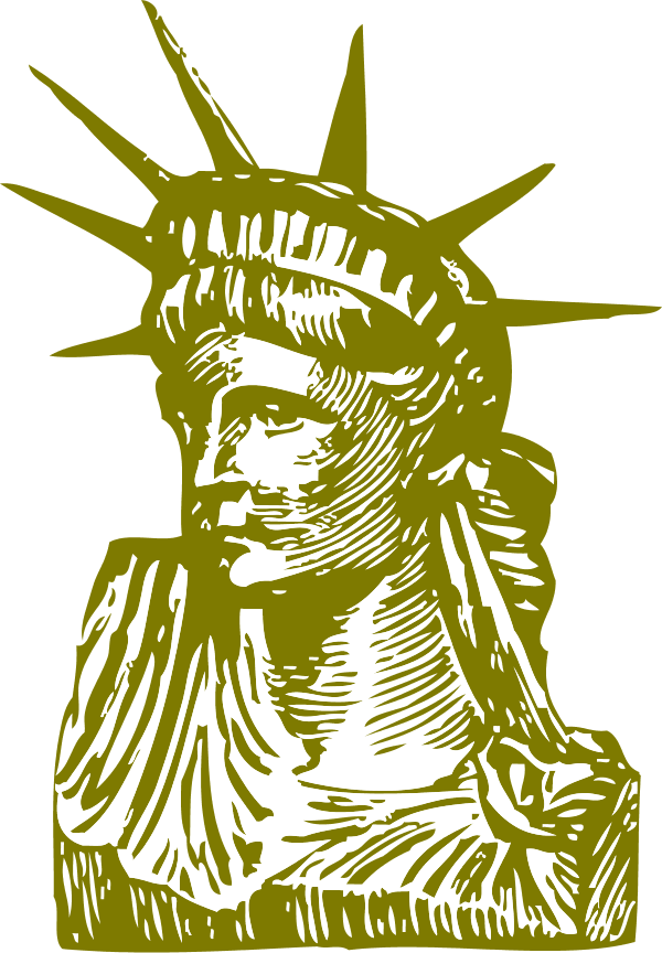 Statue Of Liberty Detail Vector Clip Art - Poster About Matdan Jagruti (600x864), Png Download