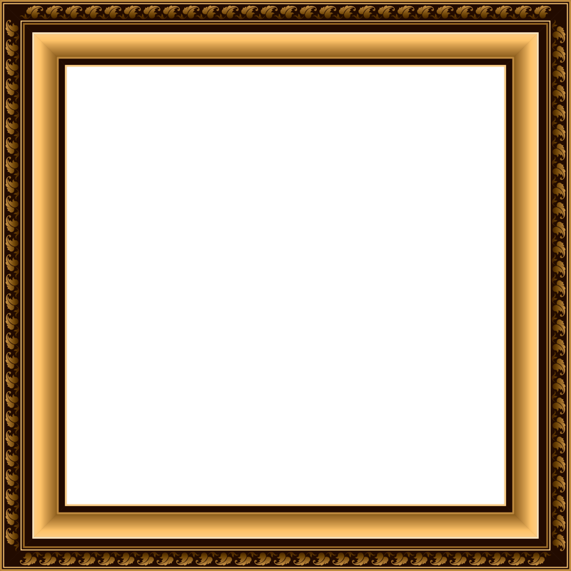 Silhouette Frames, Png Photo, Frame Clipart, Borders - Ornate Square Picture Frame (800x800), Png Download