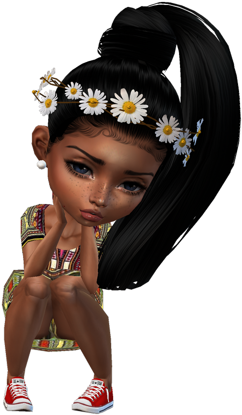 Imvu Black Kids (744x1024), Png Download