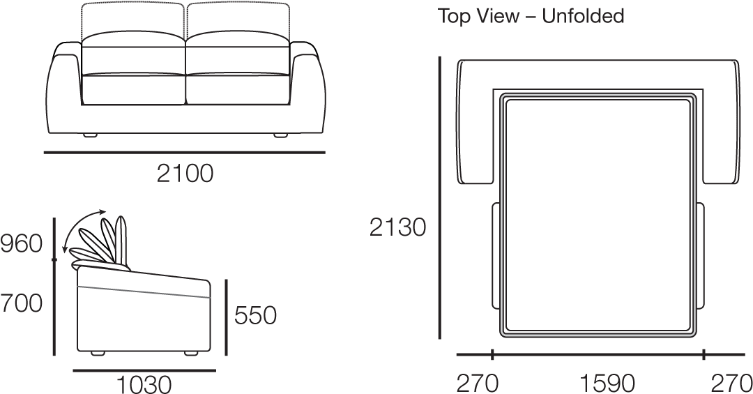 Popular Reogrand Sofa Bed Packages (1194x646), Png Download