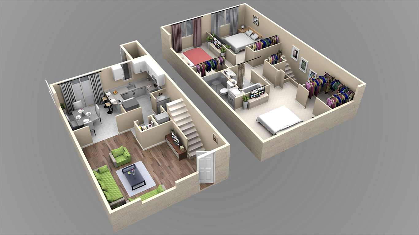 View - Floor Plan (1366x768), Png Download