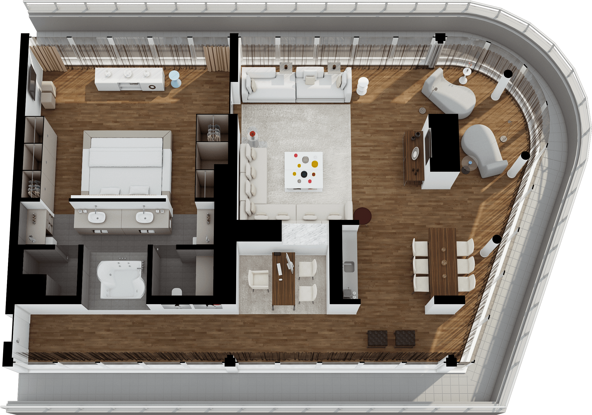 The Luxurious Top Of The Town Penthouse With View Over - Floor Plan (2800x2100), Png Download