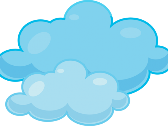 Blue Clouds Clip Art (640x480), Png Download
