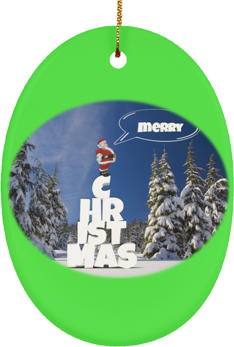 Santa Claus New Merry Christmas Tree Hanging Ornament - Corse En Hiver (1155x1155), Png Download