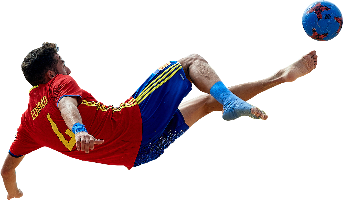 Among More Minor Differences, Beach Soccer Has Been - Player (1373x800), Png Download