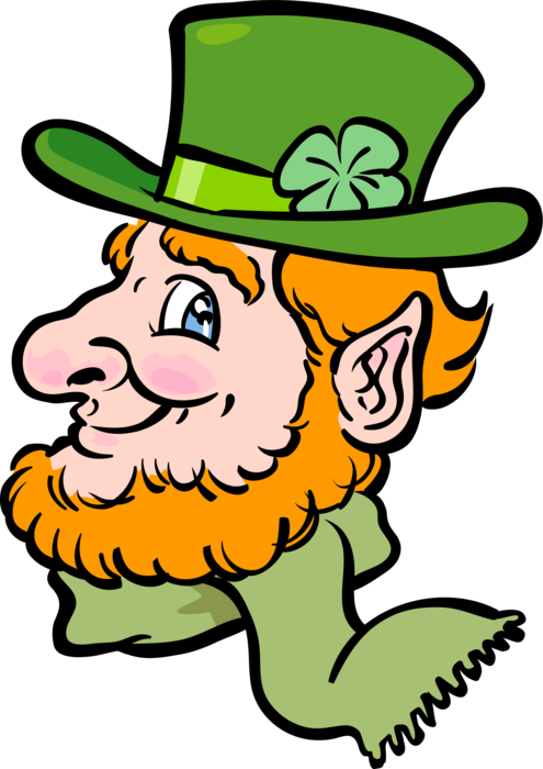 Vector Illustration Of St Patrick's Day Irish Leprechaun (495x700), Png Download
