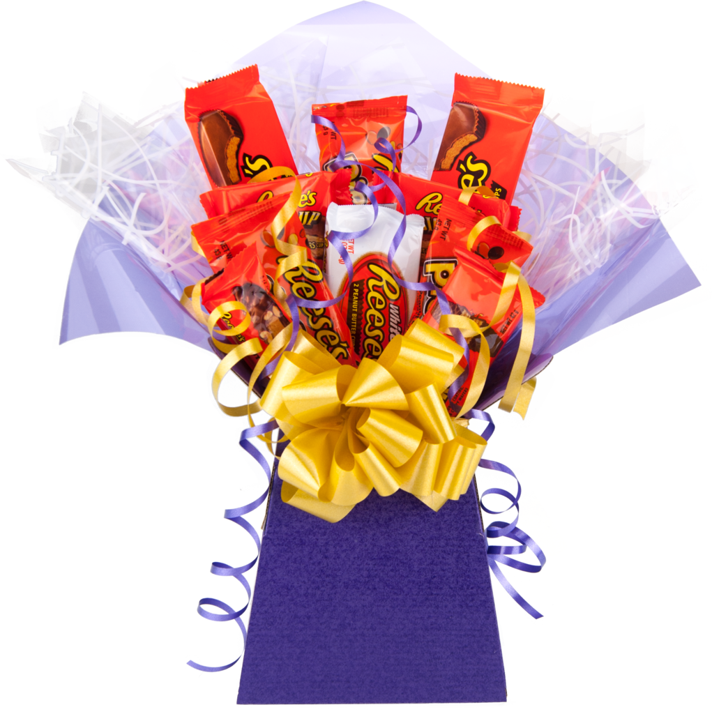 Reese's American Chocolate Bouquethamper Selection - Reese's Peanut Butter Cups (1021x1024), Png Download