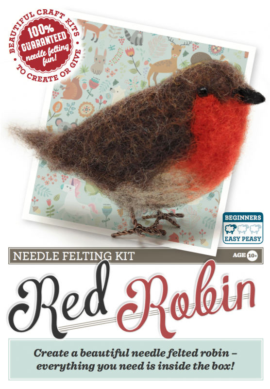 Red Robin Needle Felting Kit (800x800), Png Download