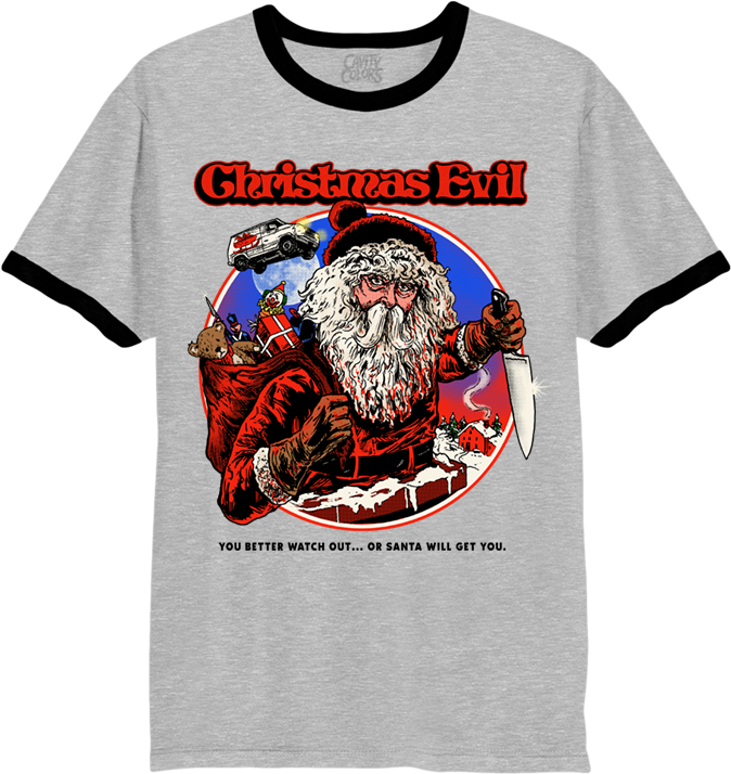 Christmas Evil - Ringer T-shirt - Penshoppe T Shirt For Girls (828x758), Png Download