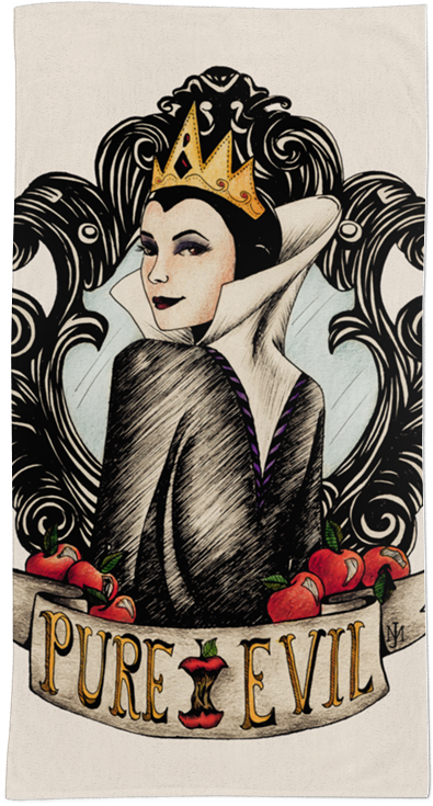 Toalha Evil Queen De Juliana Monteirona - Cartoon (800x800), Png Download